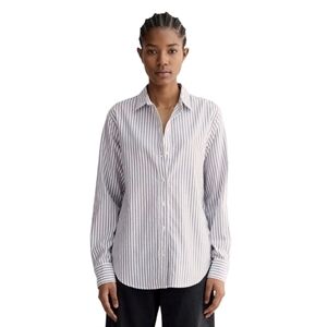 Everlane The Must Have Shirt In Silky Cotton Long Sleeve Blouse Women's 4